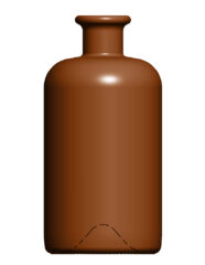 Apothekerflasche 500ml braun 18mm TRM