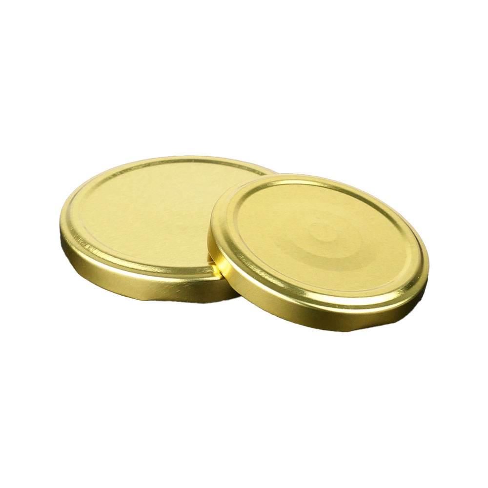 Weithalsdeckel TO82 gold, für ölhaltige Produkte geeignet, mit Button 